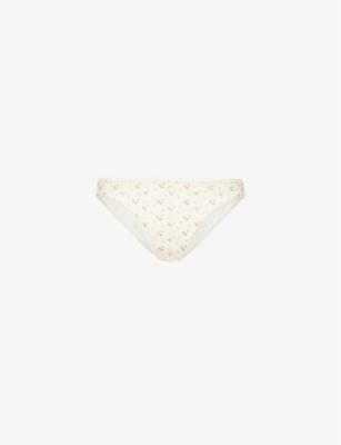 High-rise pointelle-pattern organic-cotton briefs by COU COU INTIMATES