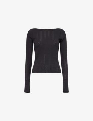 Long-Sleeve Pointelle-Knit Cotton Top by COU COU INTIMATES