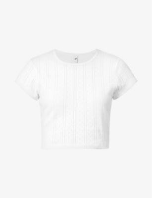 The Baby Tee Pointelle organic-cotton T-shirt by COU COU INTIMATES