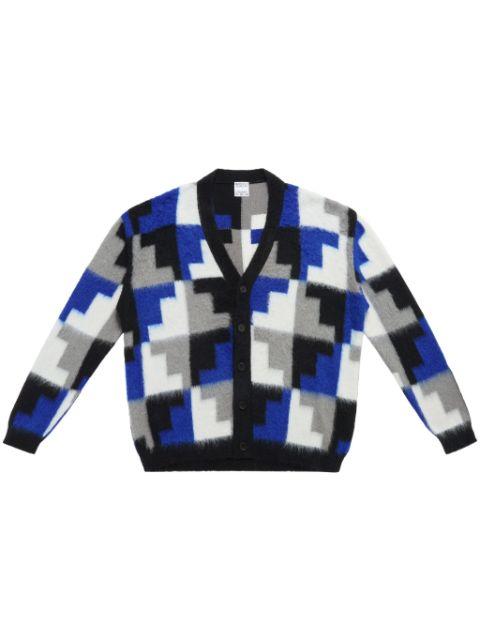 AOP Damier Cross cardigan by COUNTY OF MILAN