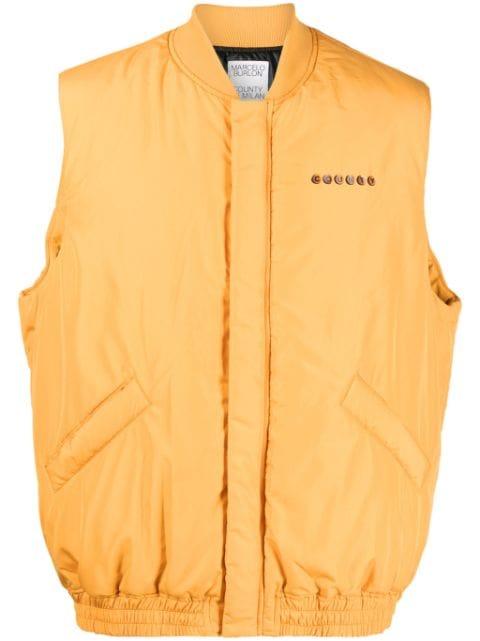 County Sugar logo-print padded gilet by COUNTY OF MILAN