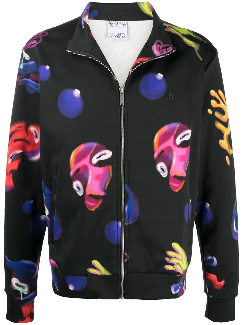 Crazy Faces print jacket by COUNTY OF MILAN