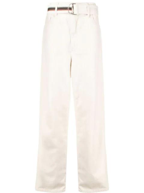 Cross-embroidered belted trousers by COUNTY OF MILAN