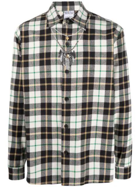 Feather checked shirt by COUNTY OF MILAN