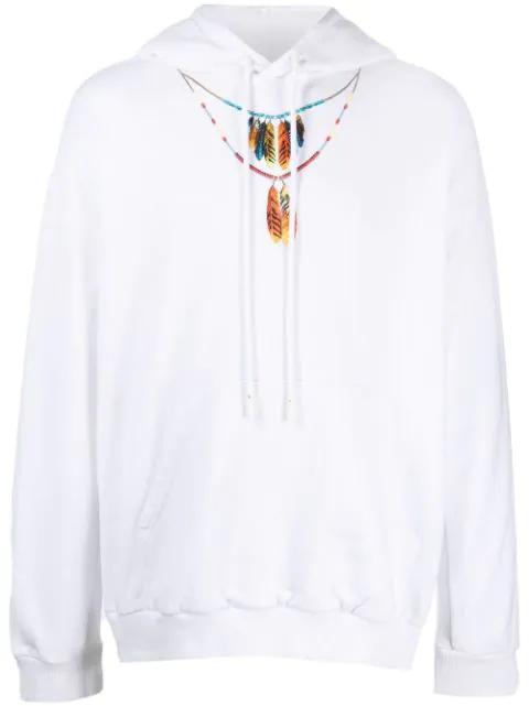 Feathers Necklace cotton hoodie by COUNTY OF MILAN