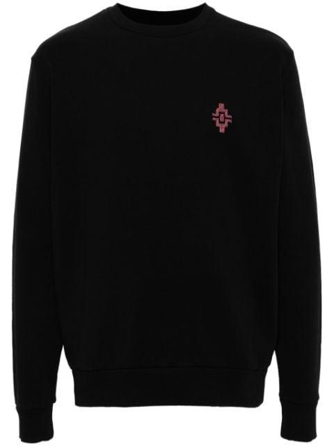 Graffiti Cross-embroidery cotton sweatshirt by COUNTY OF MILAN