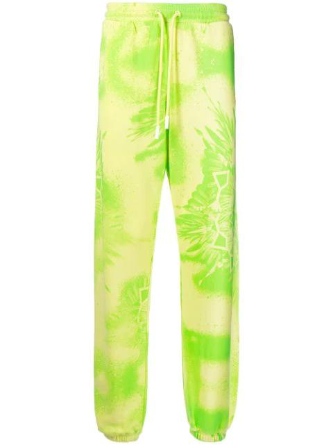 Kaleidoscope Wings-print track pants by COUNTY OF MILAN