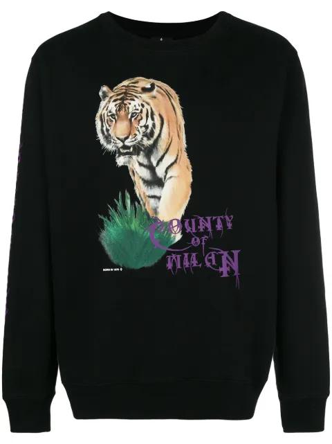 Tiger crew neck sweatshirt by COUNTY OF MILAN