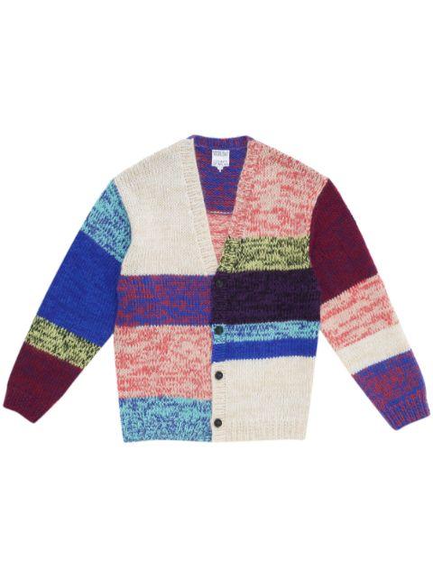 V-neck striped cardigan by COUNTY OF MILAN