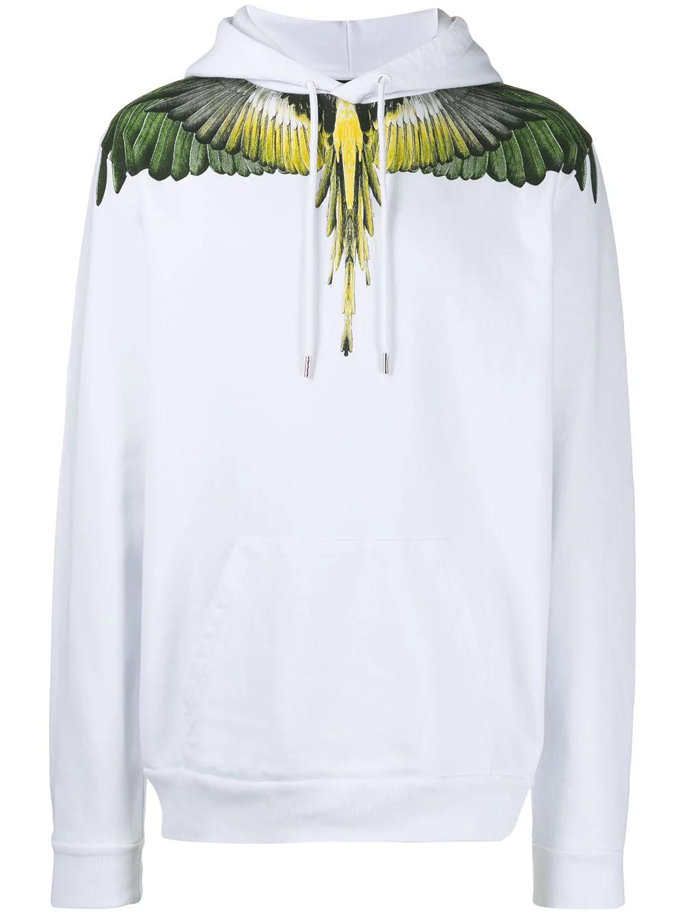 Yellow Wings Hoodie in White by COUNTY OF MILAN