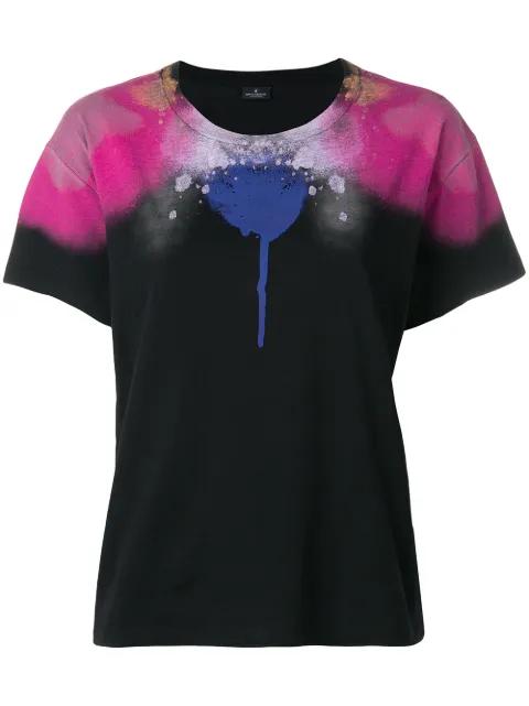 abstract spray paint print T-shirt by COUNTY OF MILAN
