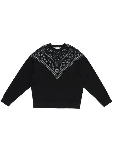bandana-print crew-neck jumper by COUNTY OF MILAN