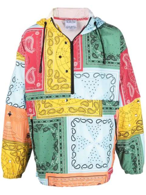 bandana-print hoodied jacket by COUNTY OF MILAN