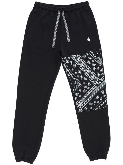 bandana-print panelled cotton track pants by COUNTY OF MILAN