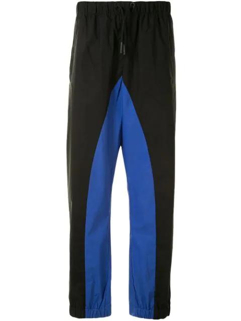 bicolour track pants by COUNTY OF MILAN