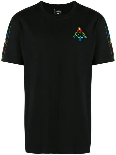 black multicolour logo t-shirt by COUNTY OF MILAN