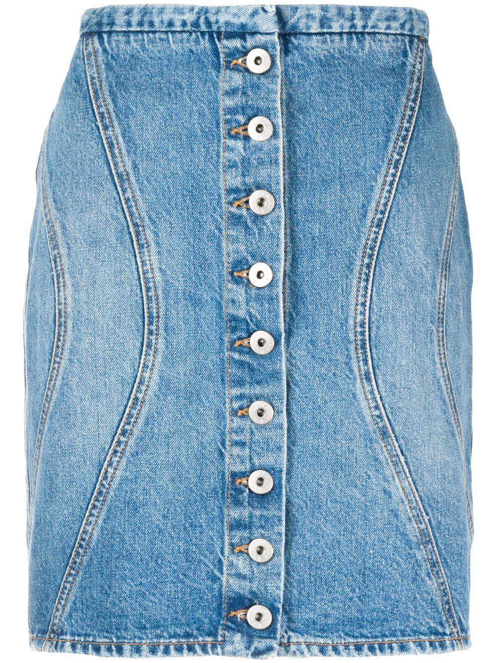 buttoned denim skirt by COUNTY OF MILAN