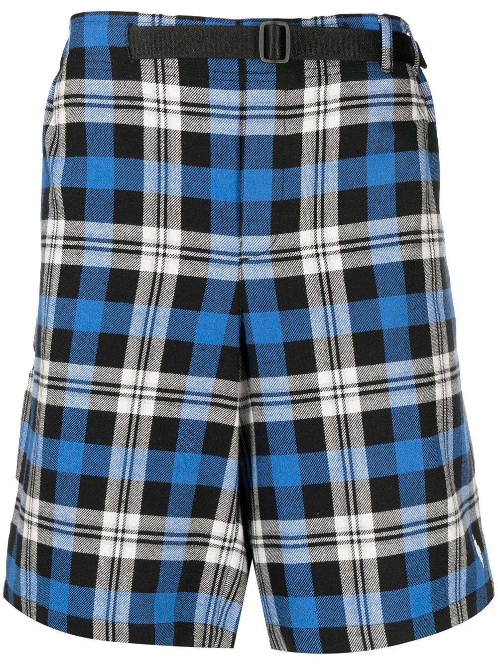 check-pattern belted shorts by COUNTY OF MILAN