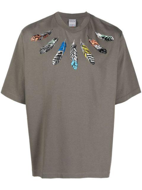feathers detail T-shirt by COUNTY OF MILAN