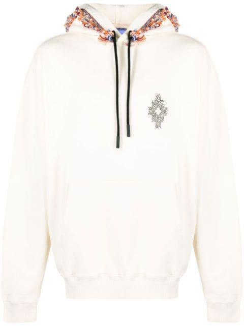fringe-detailing jersey-knit hoodie by COUNTY OF MILAN