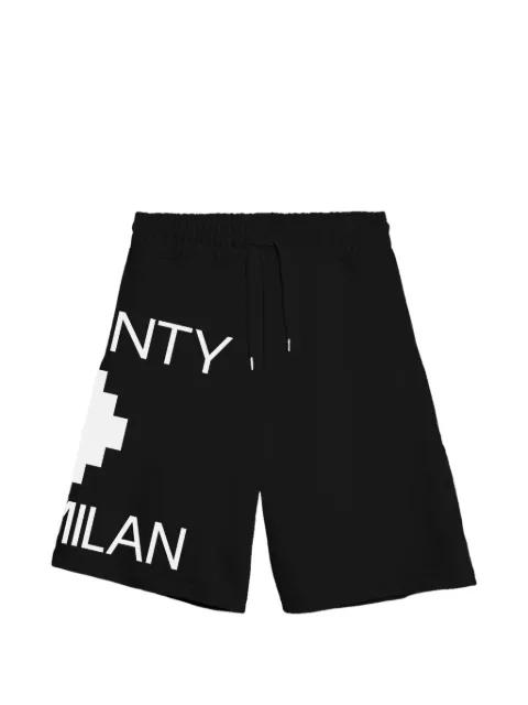 graphic drawstring track shorts by COUNTY OF MILAN