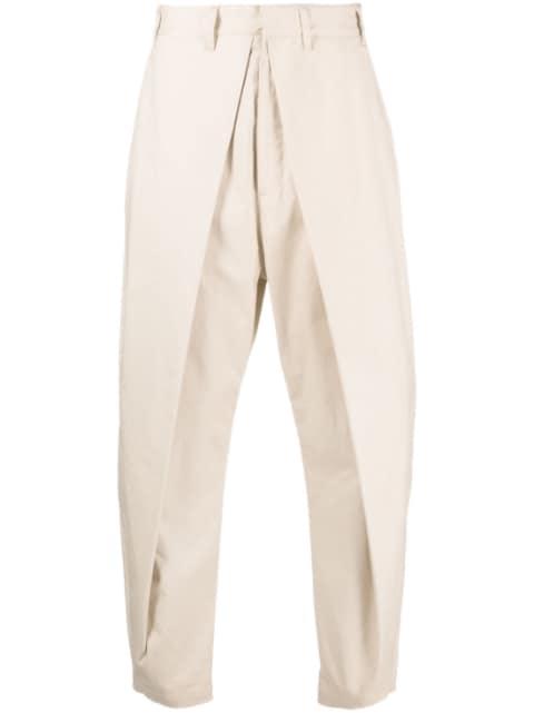 layered tapered trousers by COUNTY OF MILAN