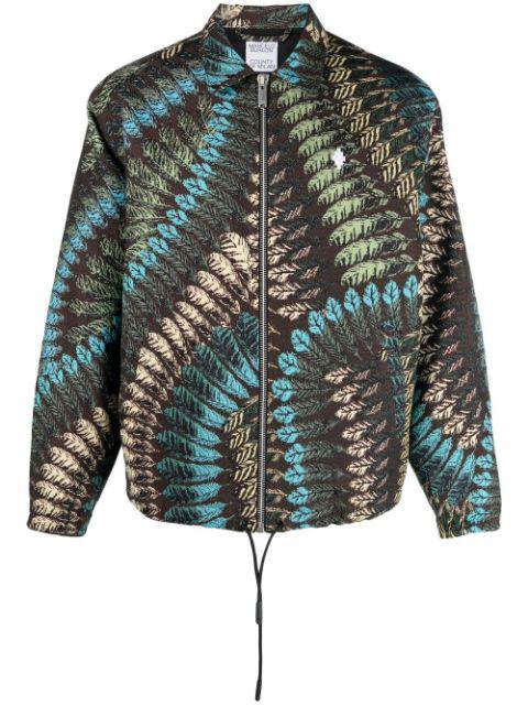 leaf-jacquard bomber jacket by COUNTY OF MILAN