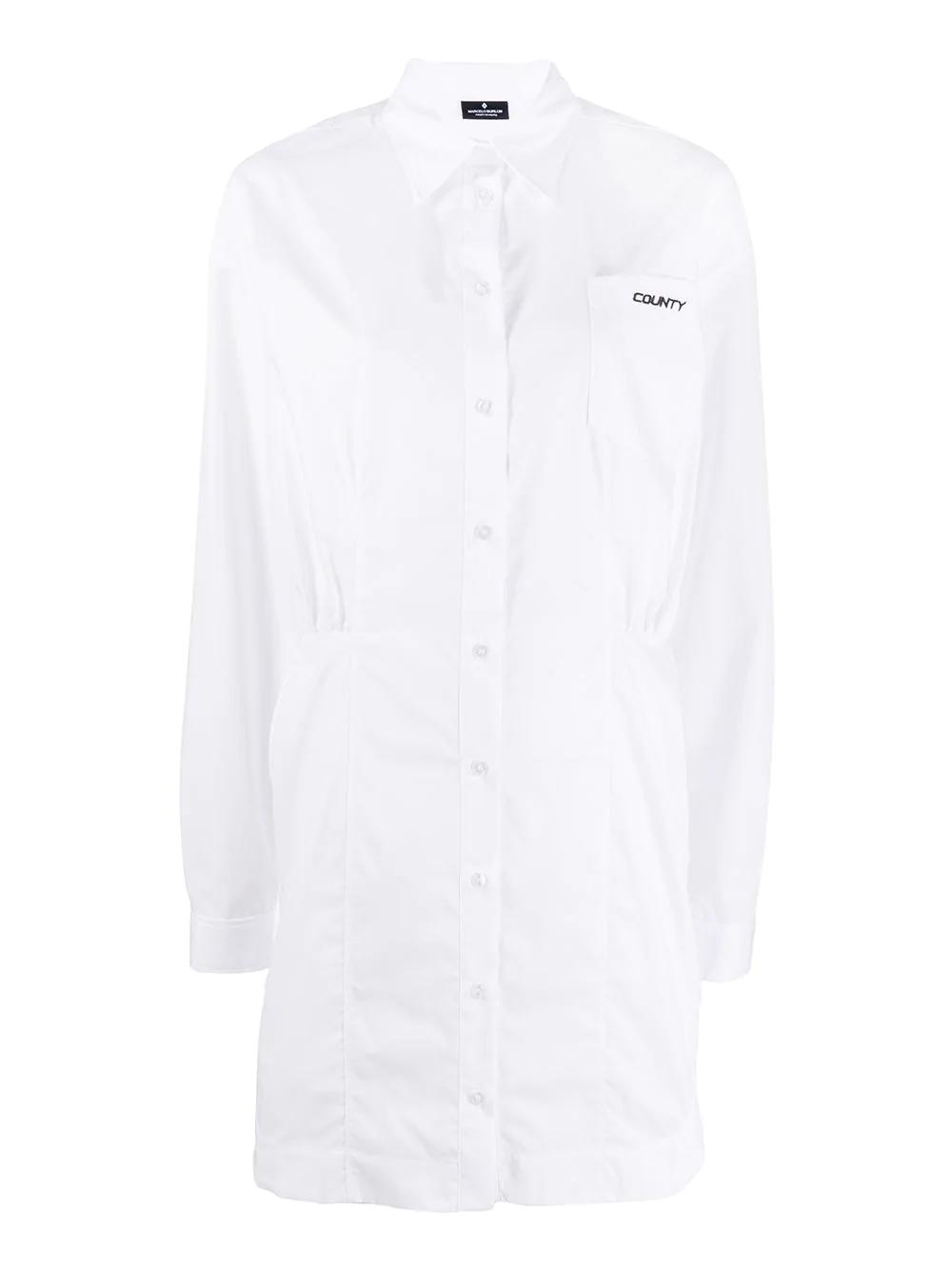 logo embroidered shirt dress by COUNTY OF MILAN