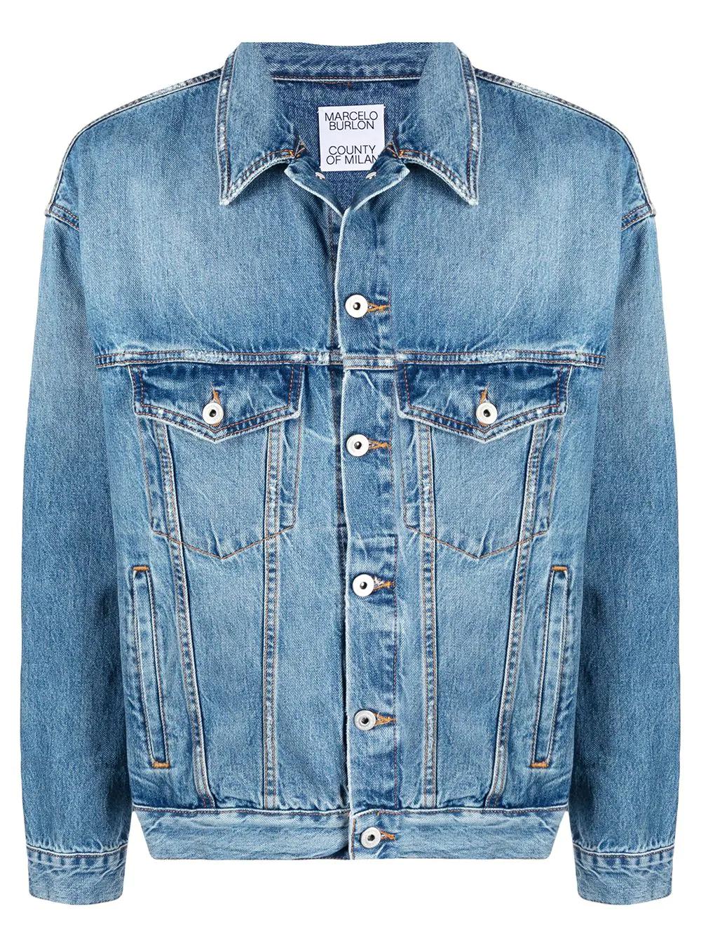 logo patch denim jacket by COUNTY OF MILAN