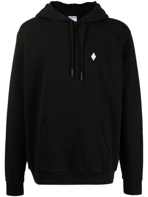 logo-print cotton drawstring hoodie by COUNTY OF MILAN