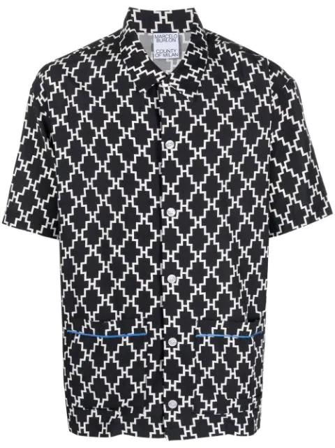 logo-print short-sleeved shirt by COUNTY OF MILAN