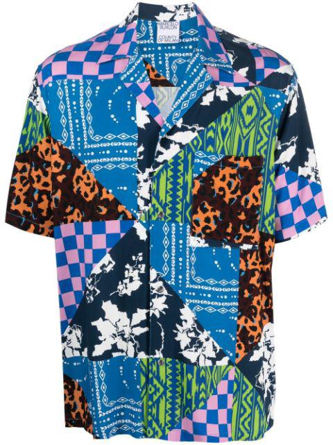 mix print shirt by COUNTY OF MILAN