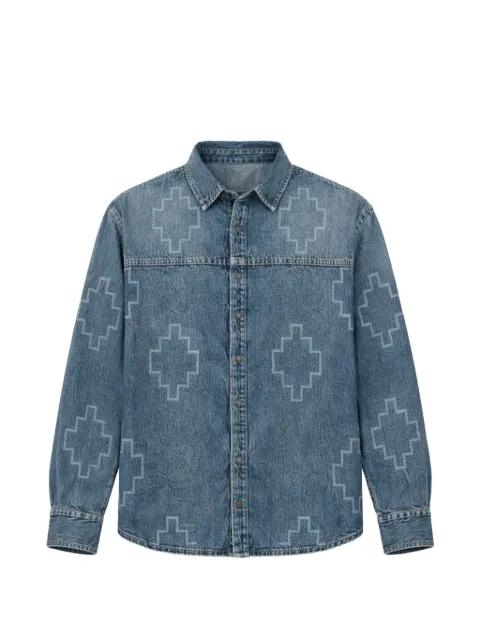 patterned denim shirt by COUNTY OF MILAN