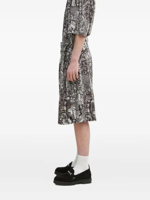 pleated print shorts by COUNTY OF MILAN