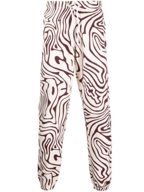 swirl-print cotton track pants by COUNTY OF MILAN