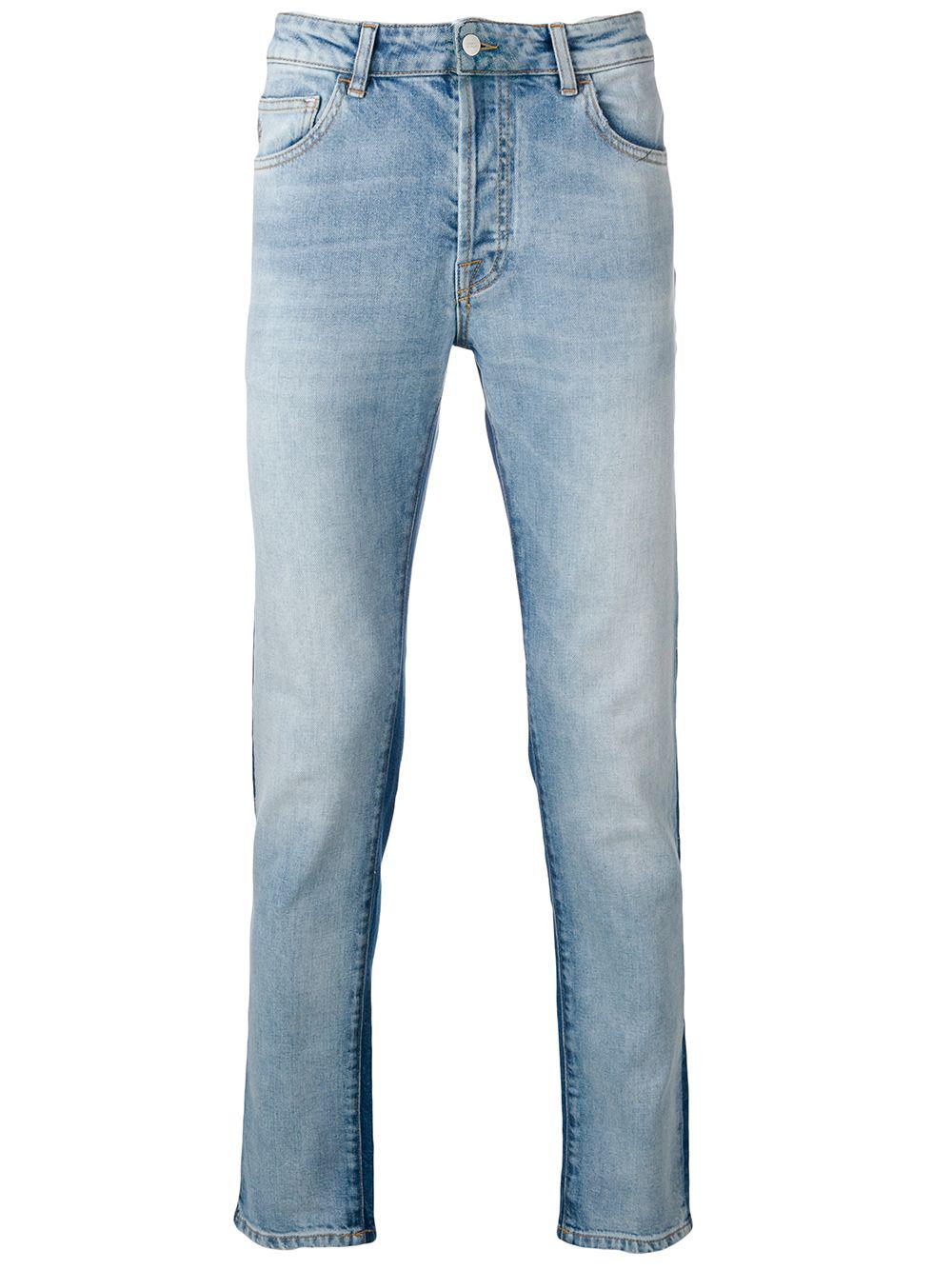 vintage wash slim jeans by COUNTY OF MILAN