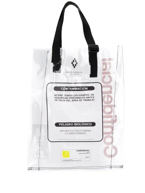 warning tote bag by COUNTY OF MILAN