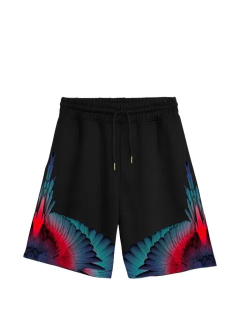 wings drawstring track shorts by COUNTY OF MILAN