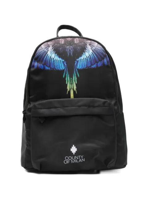wings-print backpack by COUNTY OF MILAN