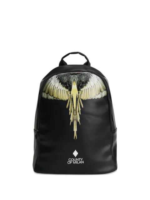 wings-print logo-print backpack by COUNTY OF MILAN