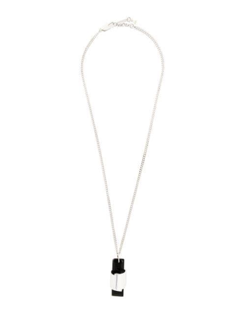 agate stone long pendant by COUP DE COEUR