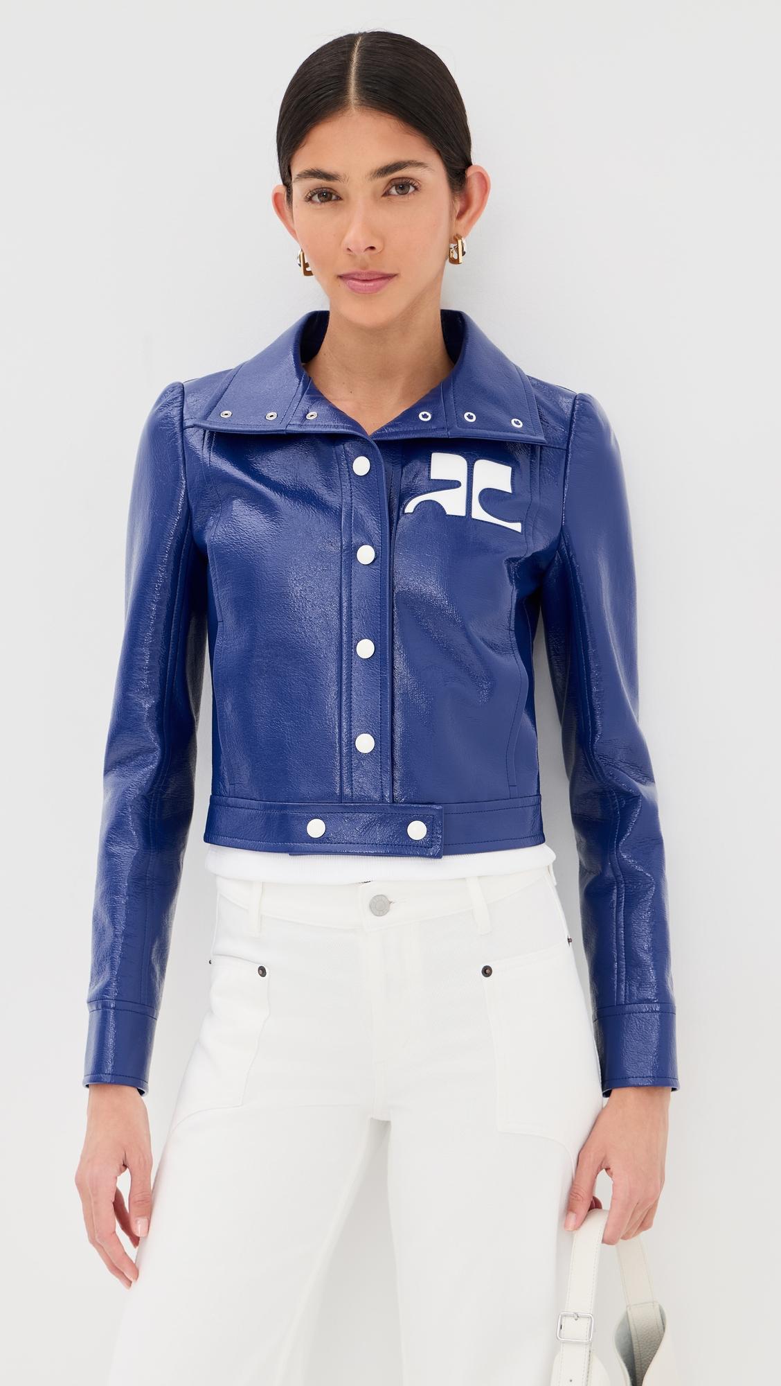 Faux Leather Vinyle Reedition Jacket by COURRÈGES