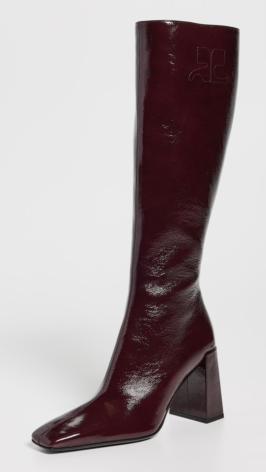 Heritage Shadow Naplack Boots by COURRÈGES