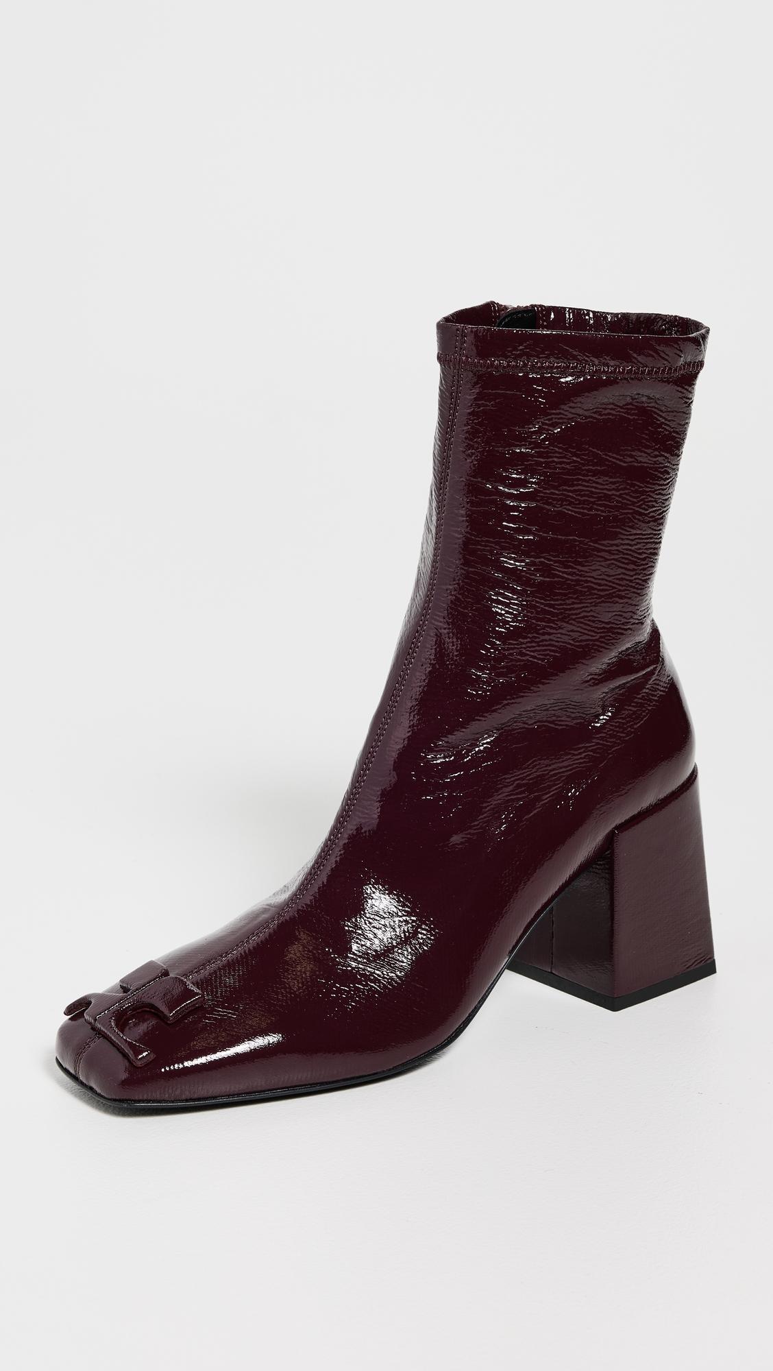 Re Edition Vinyl Ankle Boots by COURRÈGES