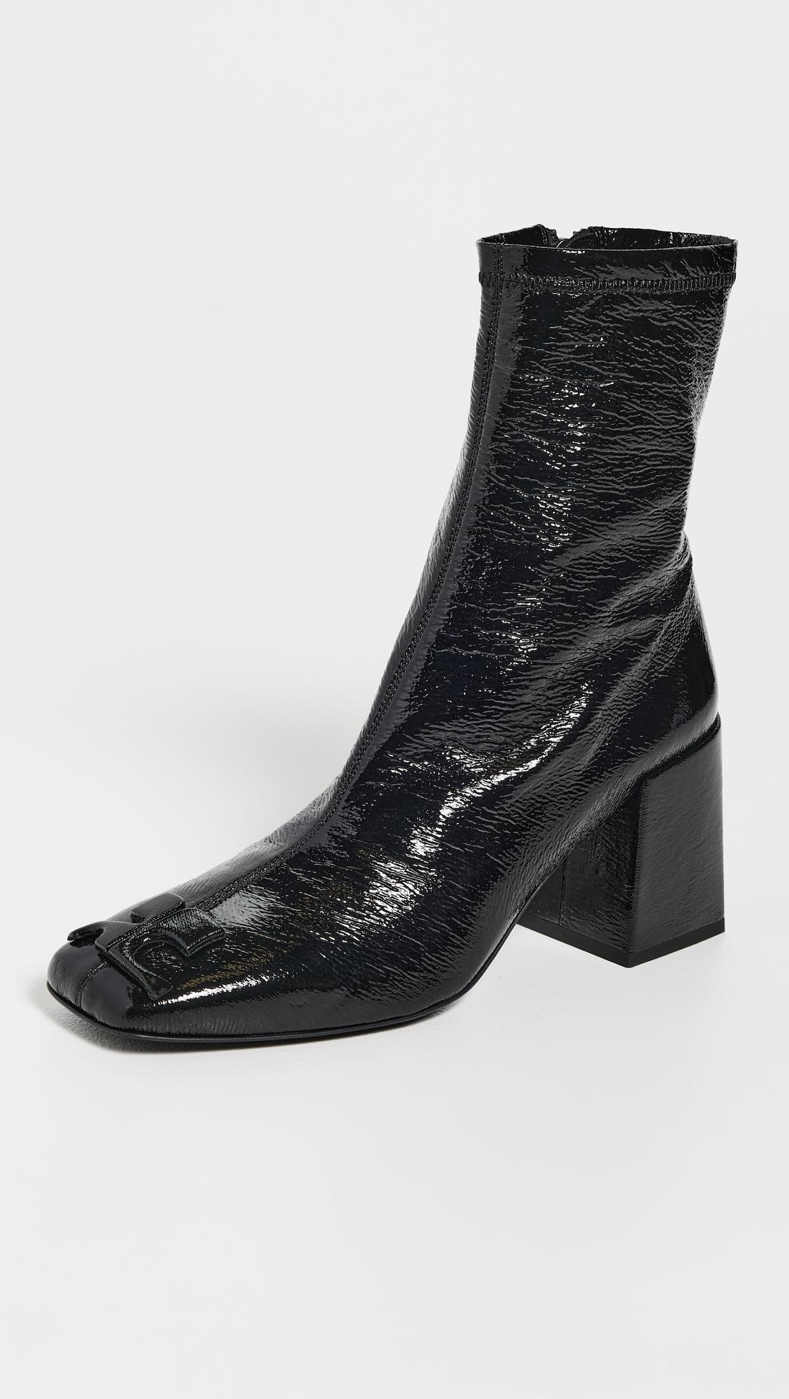 Reedition Vinyl Ankle Boots by COURRÈGES