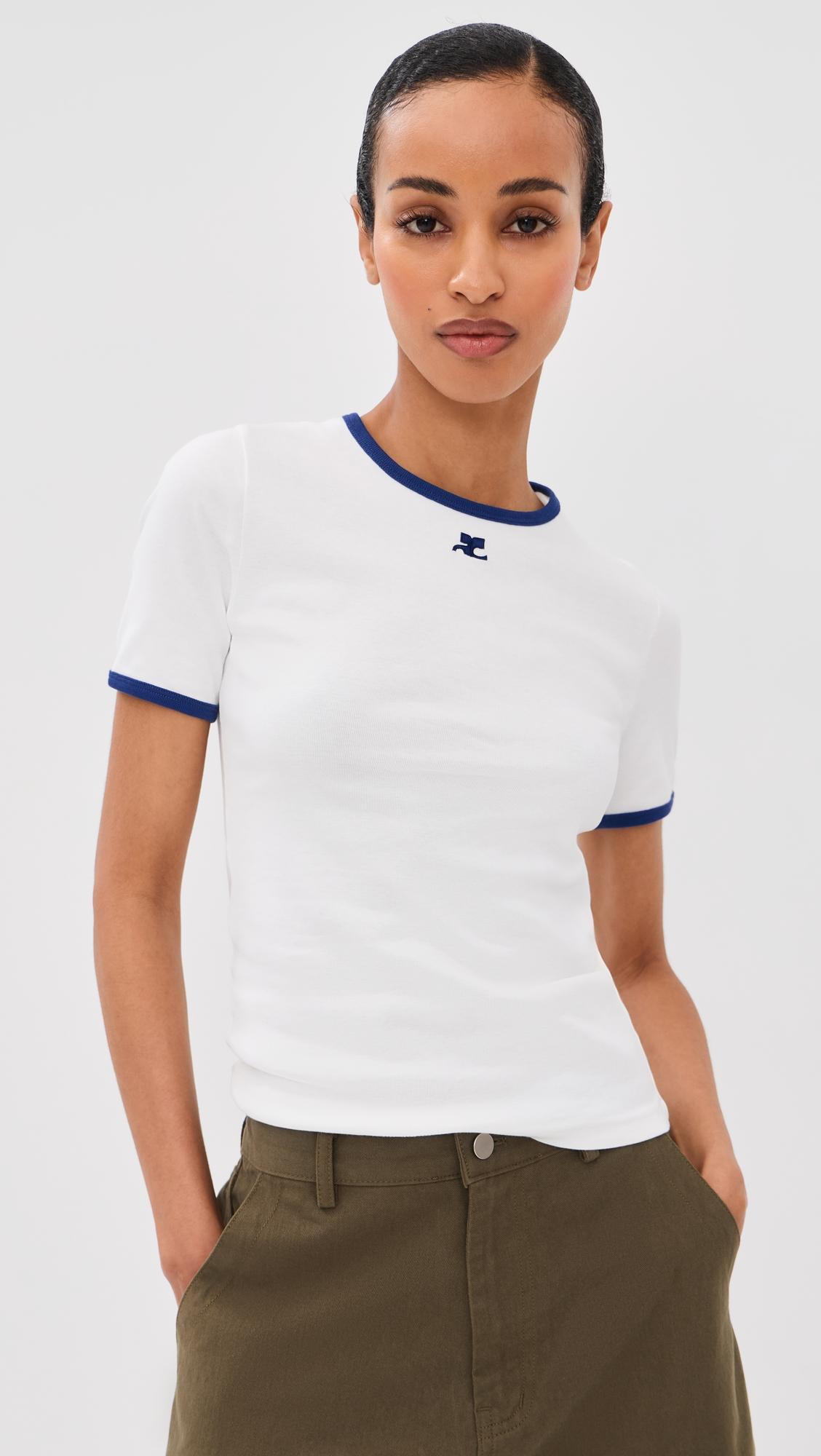 Signature Contrast T-Shirt by COURRÈGES