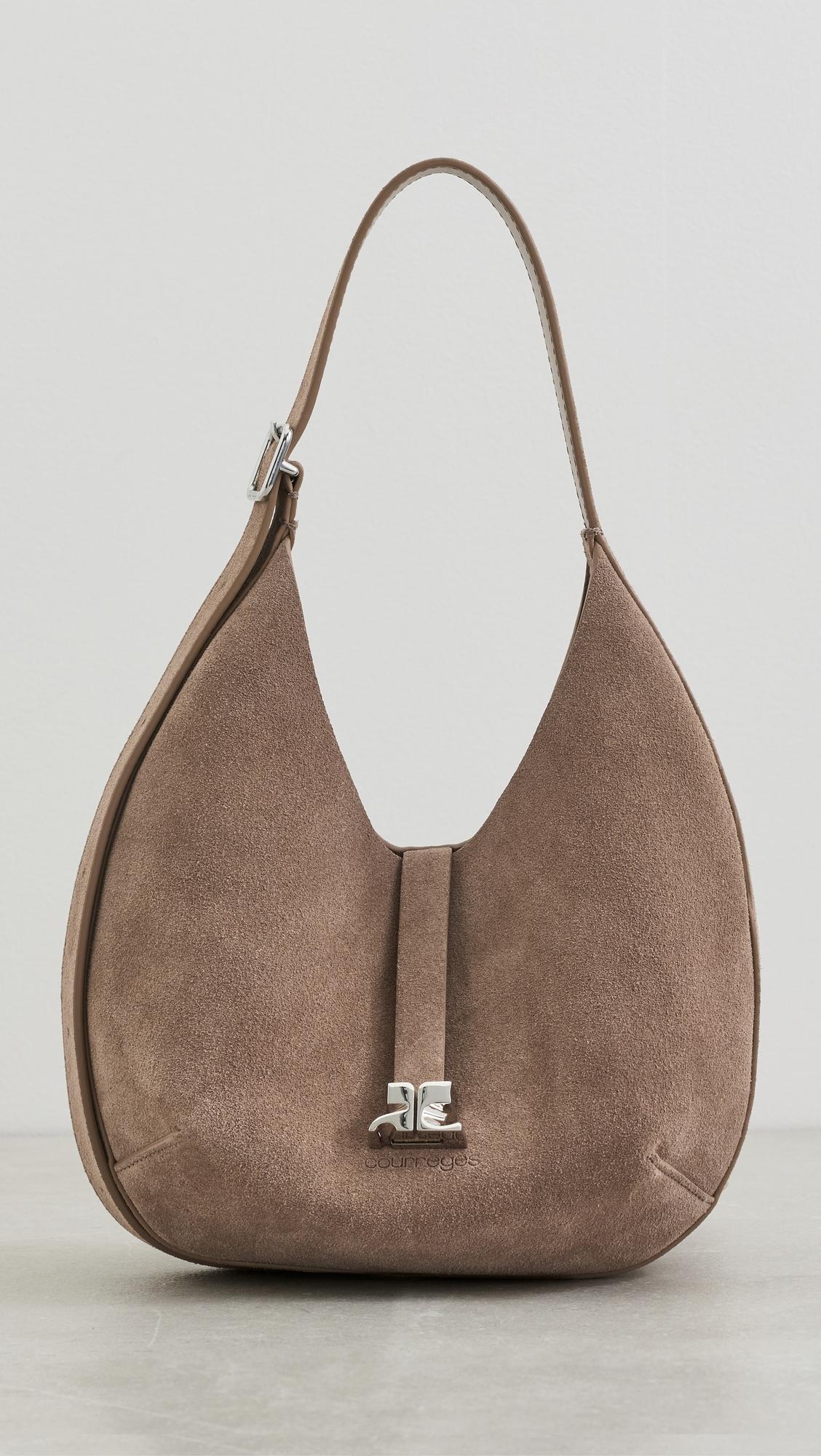 Small Holy Suede Hobo Bag by COURRÈGES