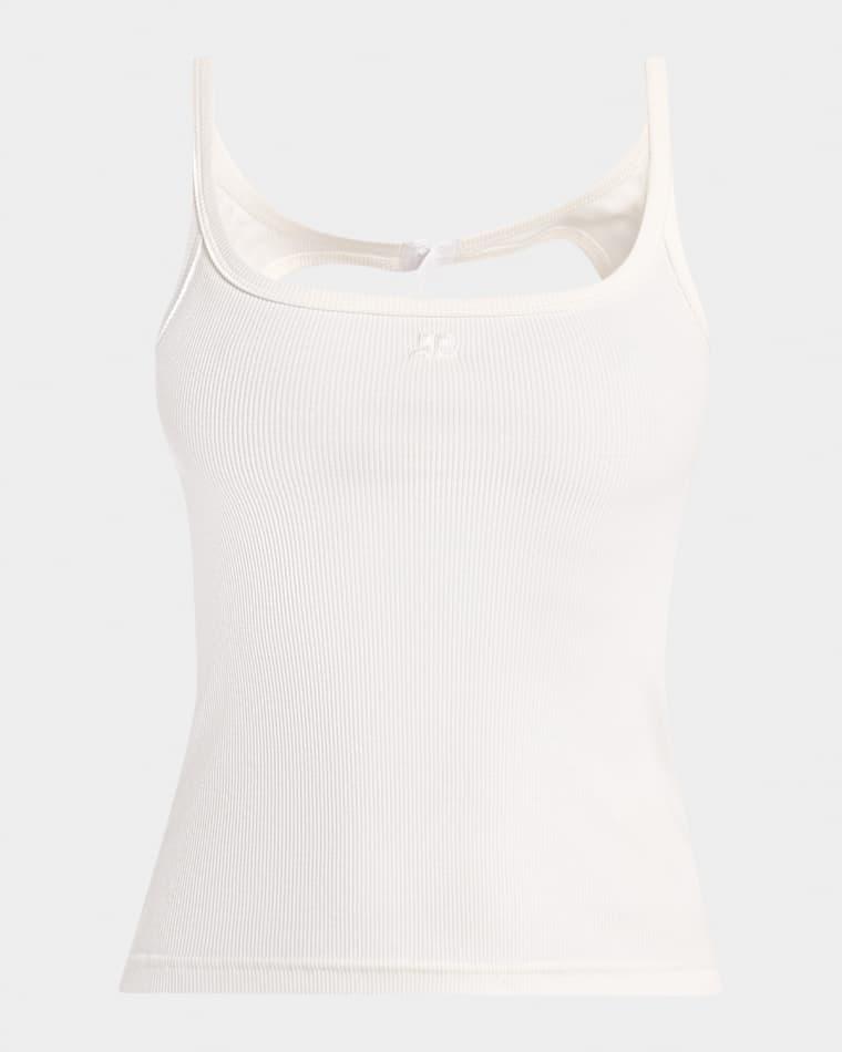 90s Rib Cutout Tank Top by COURREGES