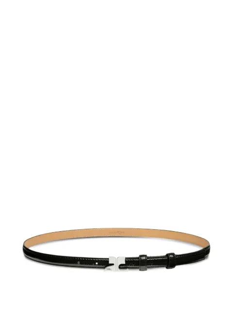 AC-buckle leather belt by COURREGES