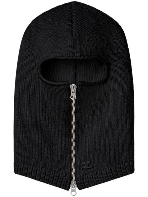 AC logo wool balaclava by COURREGES